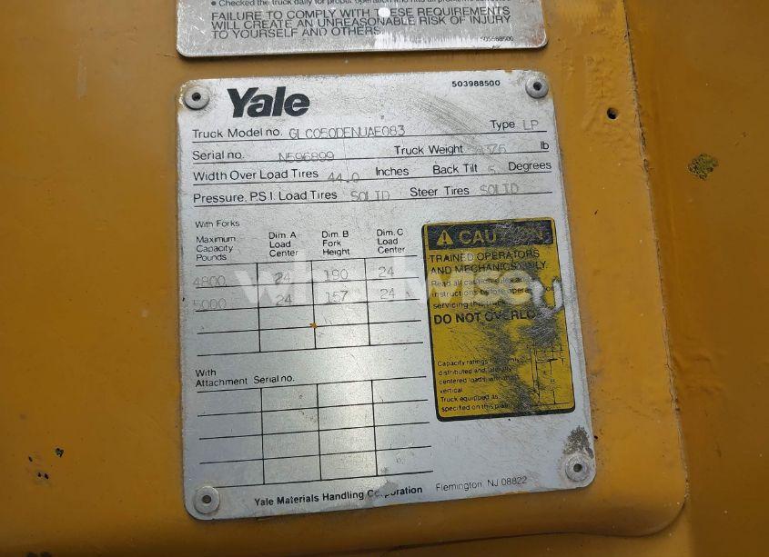 Photo 9 of 1995 Yale Glc050denuae083 (VIN 0000000000N596899)