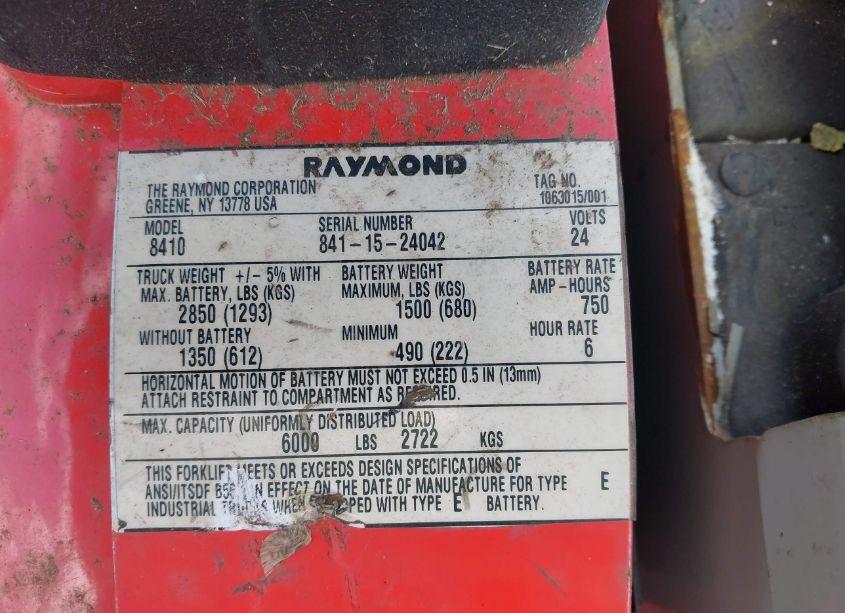 2015 Raymond Forklift