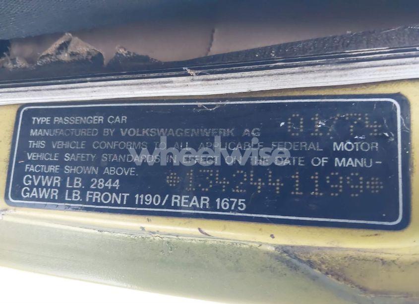 Photo 9 of 1974 Volkswagen Beetle (VIN 101342441199)