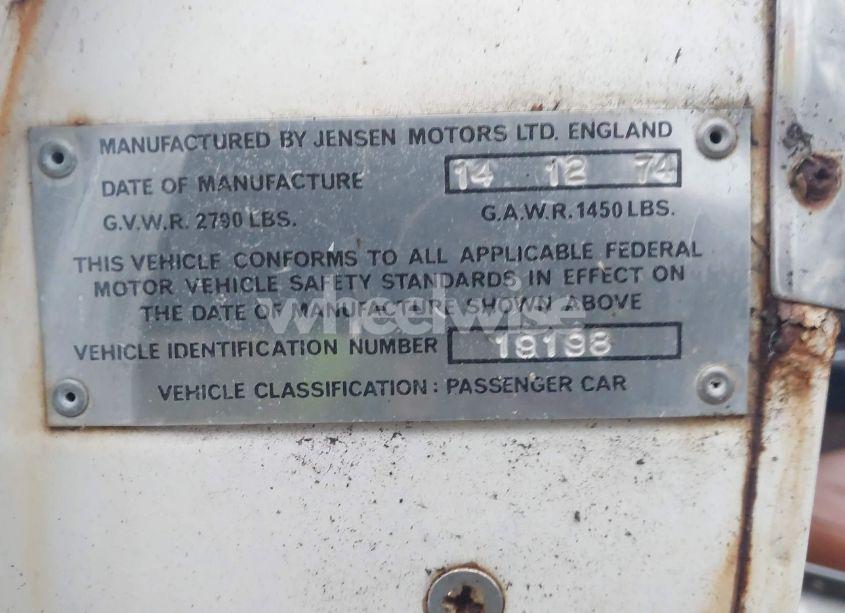 Photo 9 of 1974 Jensen Motors JENSEN HEALEY (VIN 111019198)