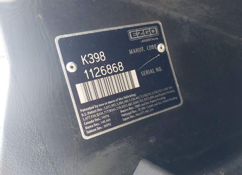 Photo 9 of 1998 Golf Cart OTHER (VIN 1126868)