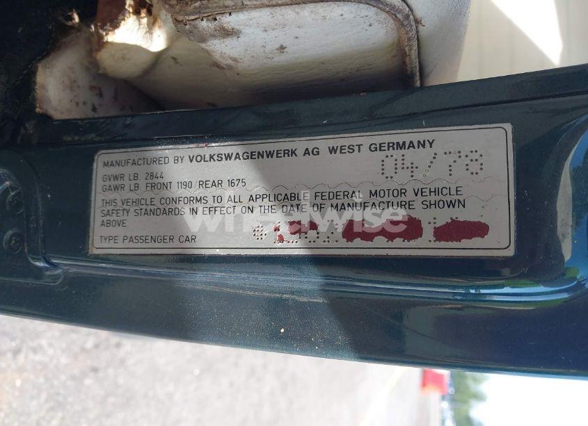 Photo 9 of 1978 Volkswagen Beetle (VIN 1582049510)