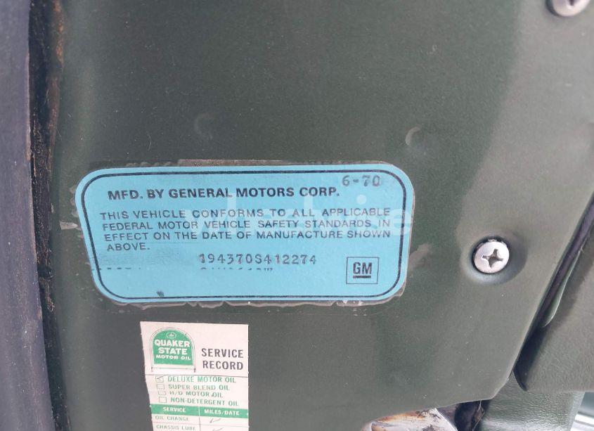 Photo 9 of 1970 Chevrolet Corvette (VIN 194370S412274)