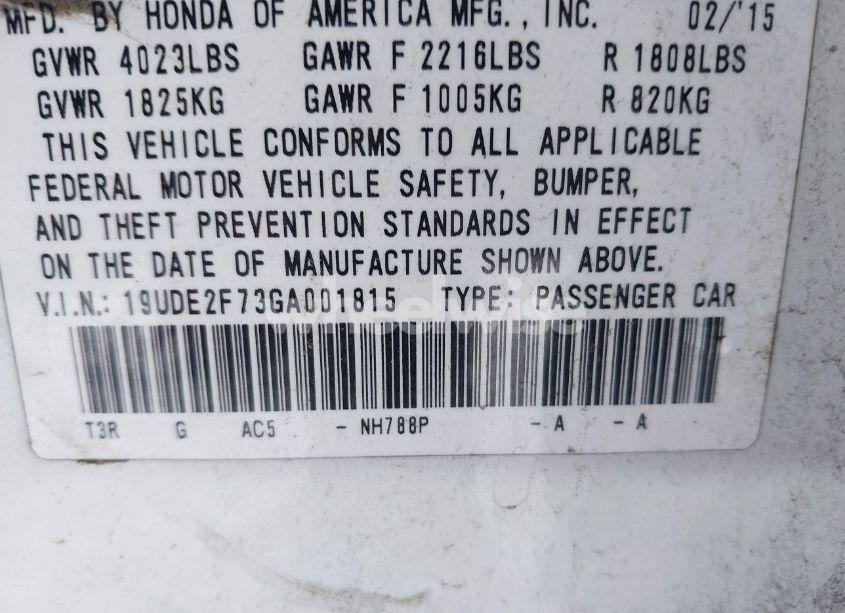 Photo 9 of 2016 Acura Ilx PREMIUM PACKAGE/TECHNOLOGY PLUS PACKAGE (VIN 19UDE2F73GA001815)