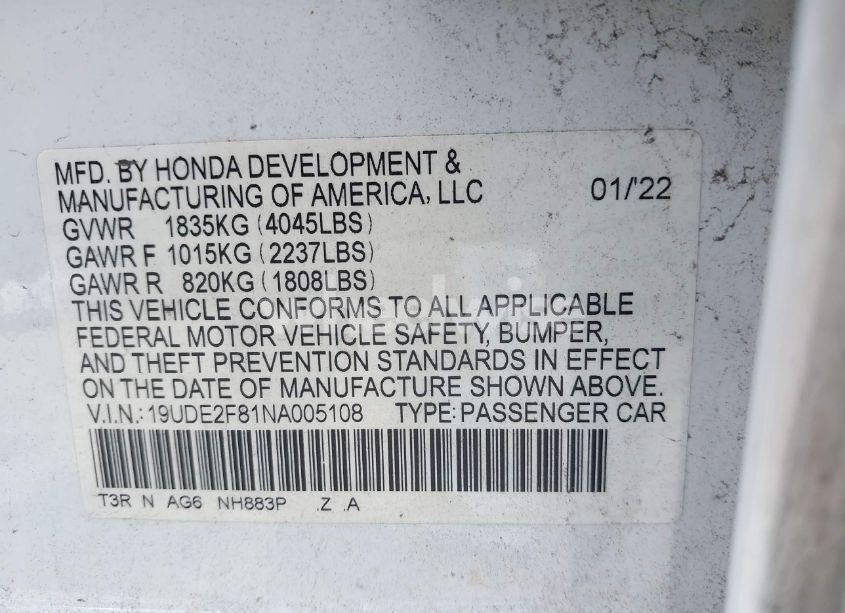 Photo 9 of 2022 Acura Ilx PREMIUM A-SPEC PACKAGES/TECHNOLOGY A-SPEC PACKAGES (VIN 19UDE2F81NA005108)