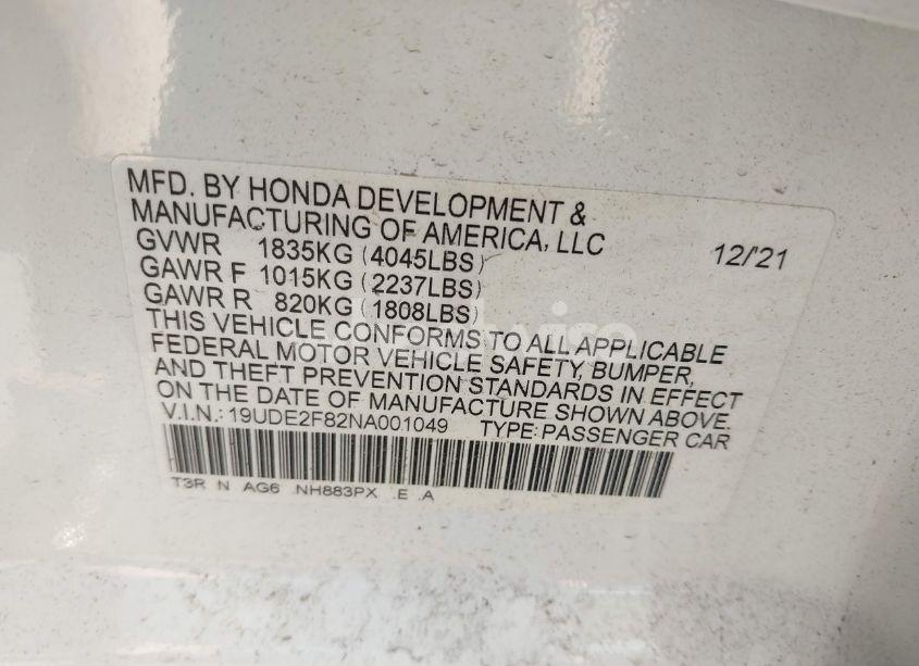 Photo 9 of 2022 Acura Ilx PREMIUM A-SPEC PACKAGES/TECHNOLOGY A-SPEC PACKAGES (VIN 19UDE2F82NA001049)