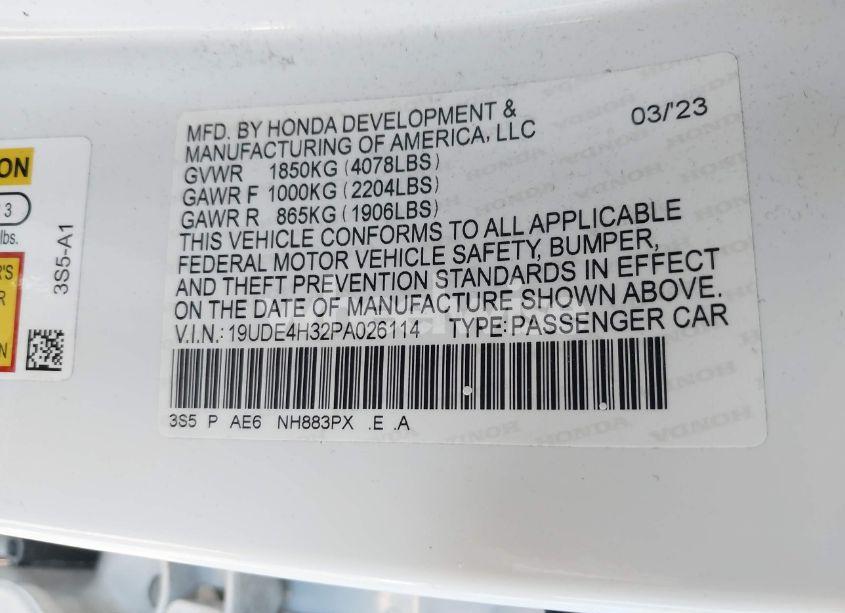 Photo 9 of 2023 Acura Integra A-SPEC (VIN 19UDE4H32PA026114)