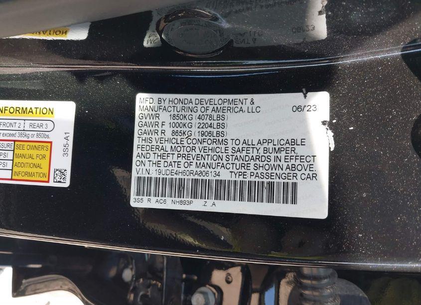 Photo 9 of 2024 Acura Integra A-SPEC W/ TECHNOLOGY (VIN 19UDE4H60RA006134)