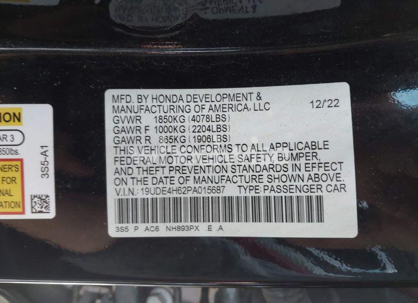 Photo 9 of 2023 Acura Integra A-SPEC W/ TECHNOLOGY (VIN 19UDE4H62PA015687)