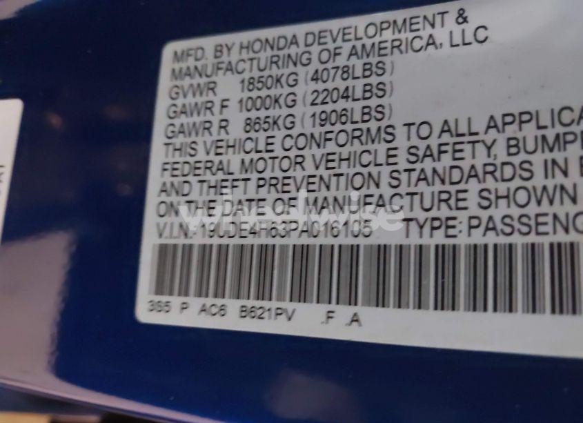 Photo 9 of 2023 Acura Integra A-SPEC W/ TECHNOLOGY (VIN 19UDE4H63PA016105)