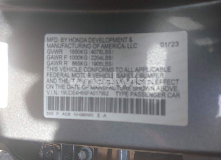 Photo 9 of 2023 Acura Integra A-SPEC W/ TECHNOLOGY (VIN 19UDE4H66PA017992)