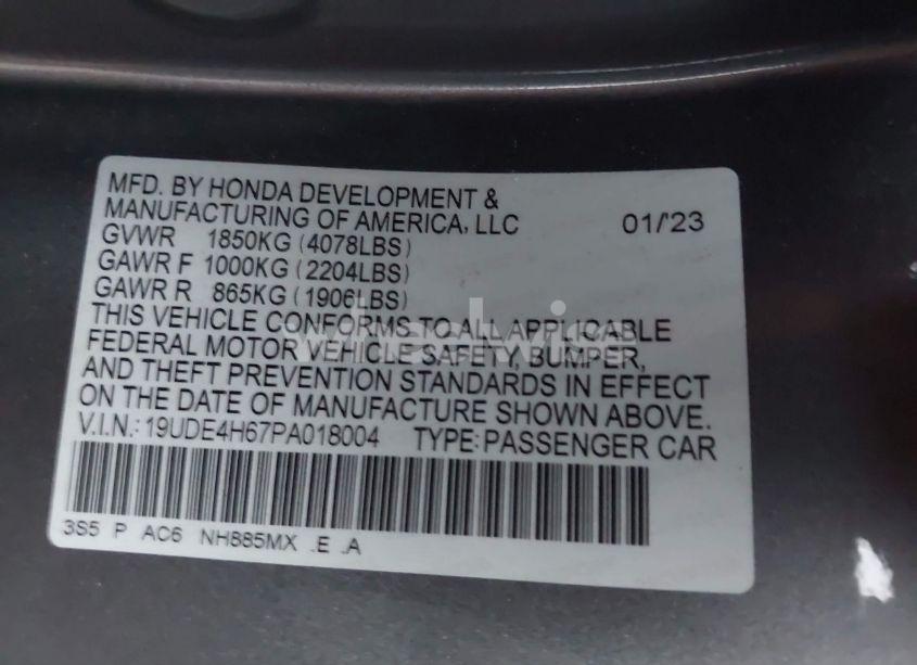 Photo 9 of 2023 Acura Integra A-SPEC W/ TECHNOLOGY (VIN 19UDE4H67PA018004)