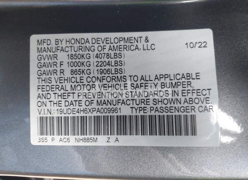 Photo 9 of 2023 Acura Integra A-SPEC TECHNOLOGY (VIN 19UDE4H6XPA009961)