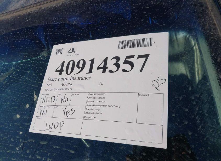 Photo 17 of 2003 Acura Tl 3.2 (VIN 19UUA56613A073630)