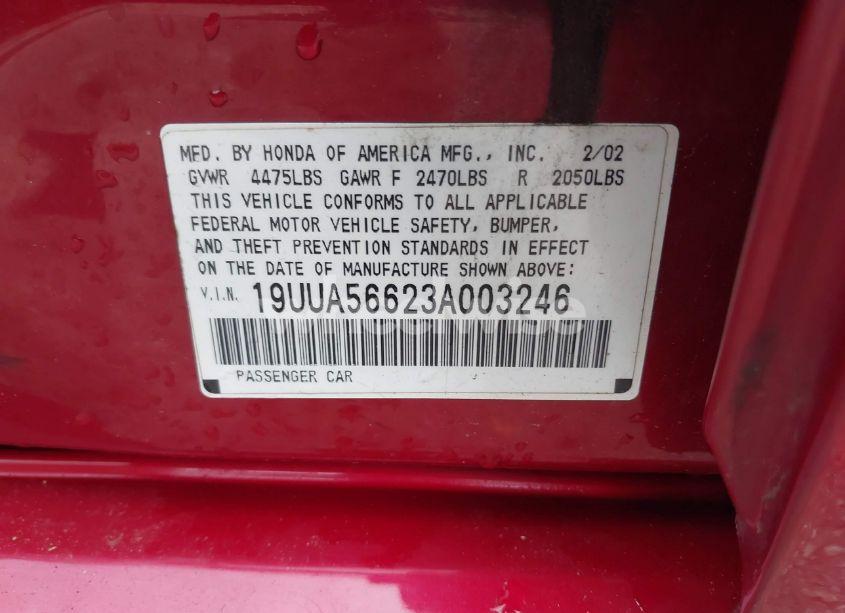 Photo 9 of 2003 Acura Tl 3.2 (VIN 19UUA56623A003246)