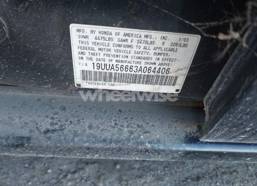 Photo 9 of 2003 Acura Tl 3.2 (VIN 19UUA56663A064406)