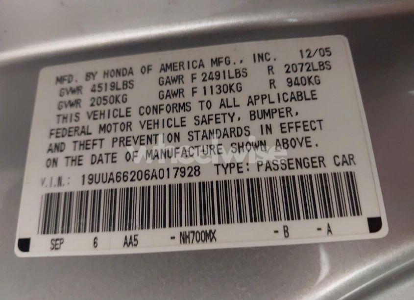 Photo 9 of 2006 Acura Tl (VIN 19UUA66206A017928)