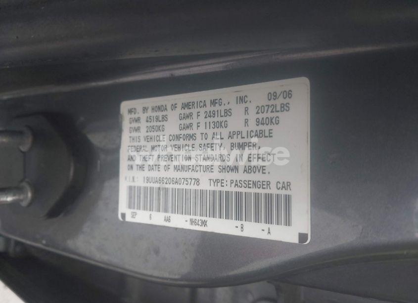 Photo 9 of 2006 Acura Tl (VIN 19UUA66206A075778)