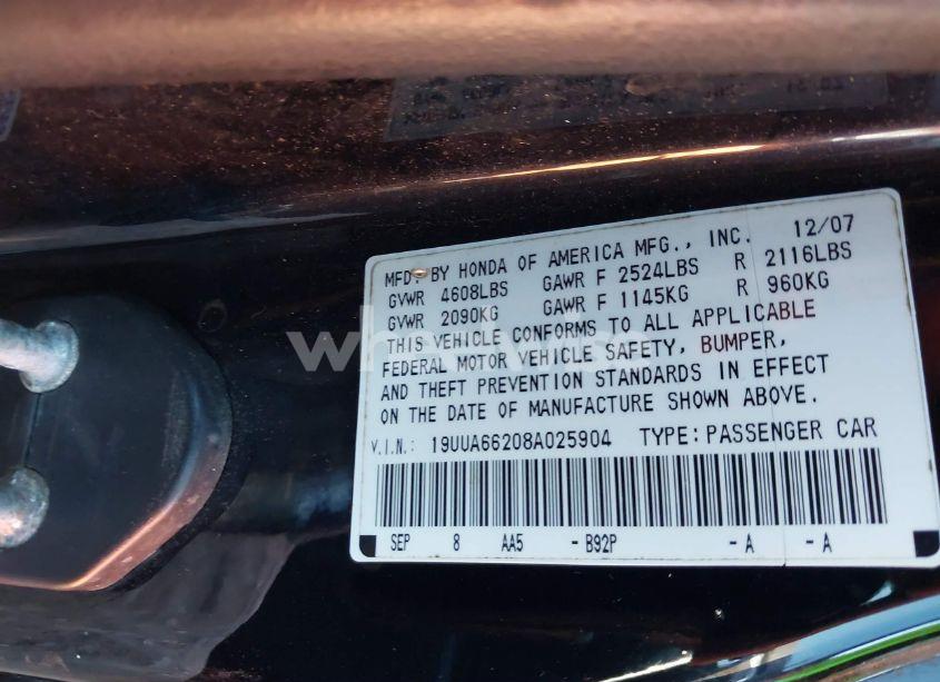 Photo 9 of 2008 Acura Tl 3.2 (VIN 19UUA66208A025904)