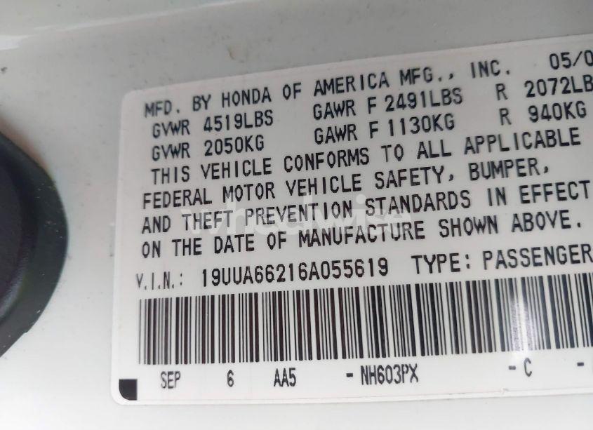 Photo 9 of 2006 Acura Tl (VIN 19UUA66216A055619)