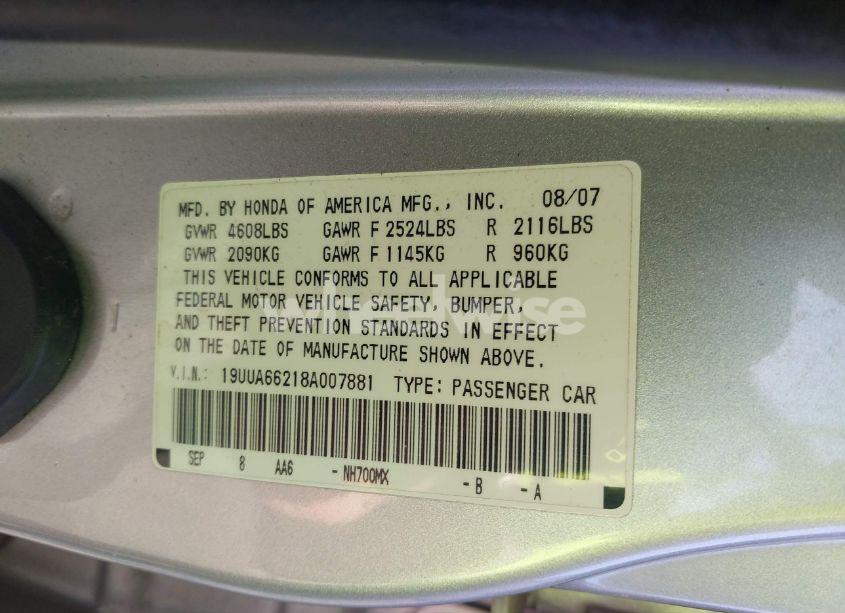 Photo 9 of 2008 Acura Tl 3.2 (VIN 19UUA66218A007881)