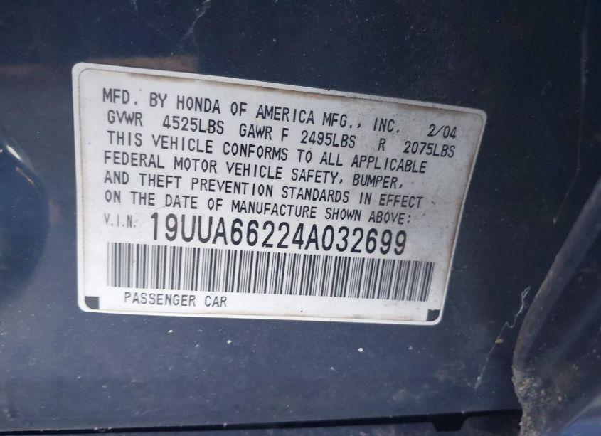 Photo 9 of 2004 Acura Tl (VIN 19UUA66224A032699)