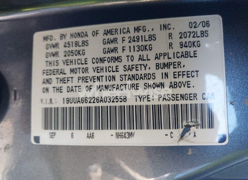 Photo 9 of 2006 Acura Tl (VIN 19UUA66226A032558)