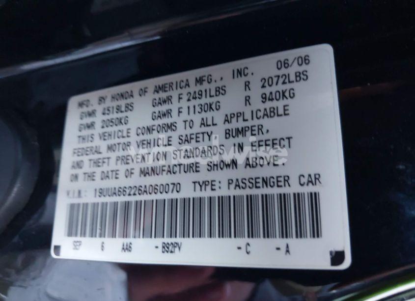 Photo 9 of 2006 Acura Tl (VIN 19UUA66226A060070)