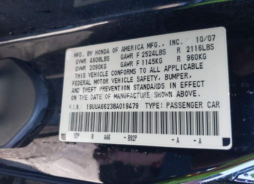 Photo 9 of 2008 Acura Tl 3.2 (VIN 19UUA66238A019479)