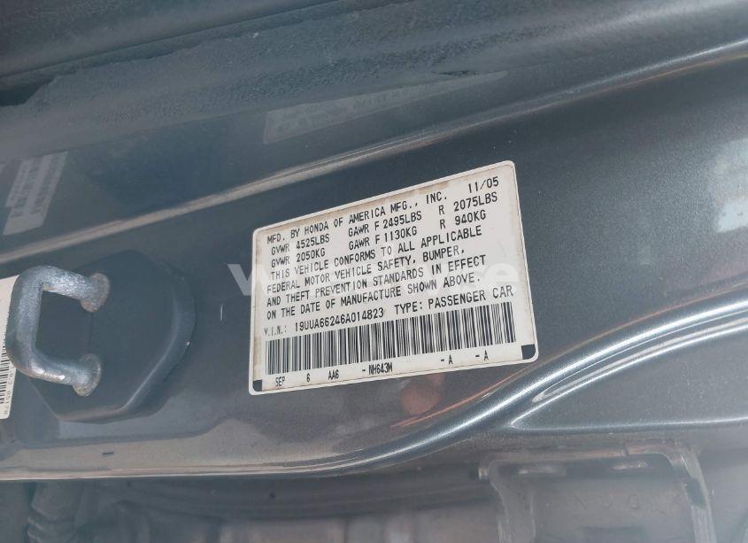 Photo 9 of 2006 Acura Tl (VIN 19UUA66246A014823)