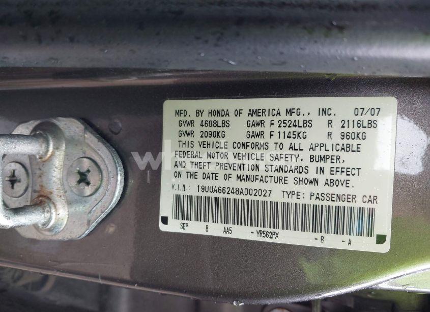 Photo 9 of 2008 Acura Tl 3.2 (VIN 19UUA66248A002027)