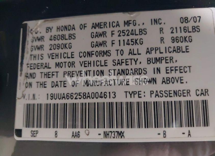 Photo 9 of 2008 Acura Tl 3.2 (VIN 19UUA66258A004613)