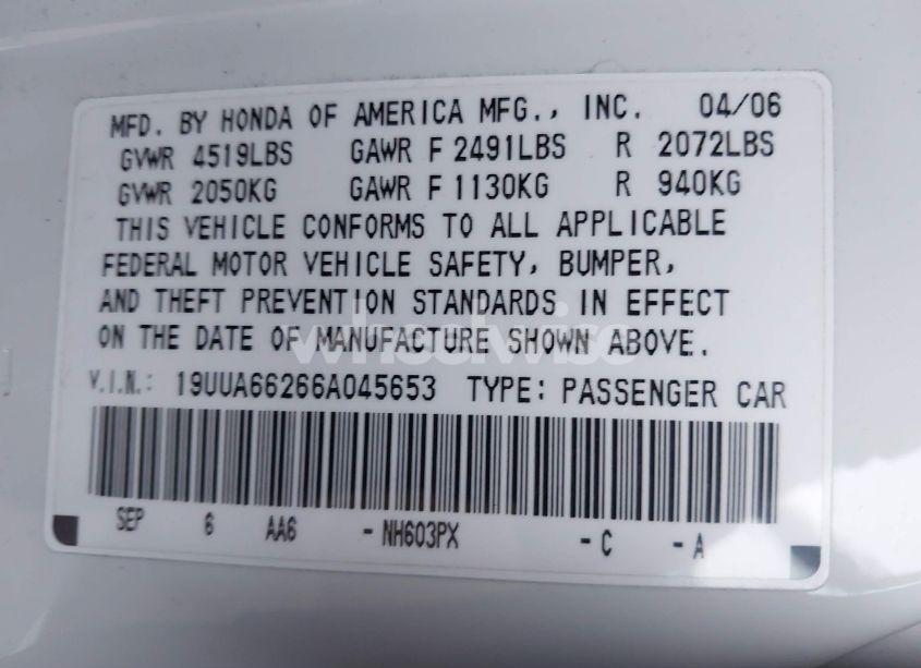 Photo 9 of 2006 Acura Tl (VIN 19UUA66266A045653)