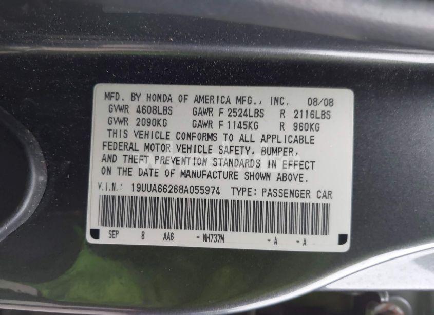 Photo 9 of 2008 Acura Tl 3.2 (VIN 19UUA66268A055974)