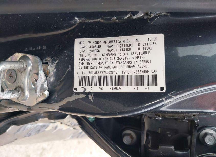 Photo 9 of 2007 Acura Tl 3.2 (VIN 19UUA66277A002912)