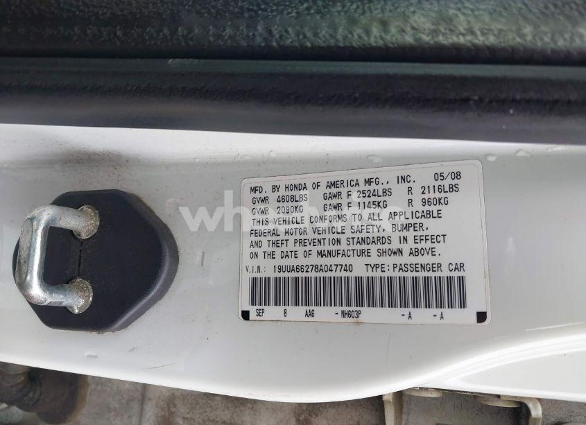 Photo 9 of 2008 Acura Tl 3.2 (VIN 19UUA66278A047740)