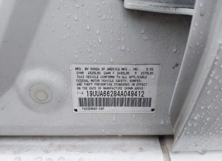 Photo 9 of 2004 Acura Tl (VIN 19UUA66284A049412)