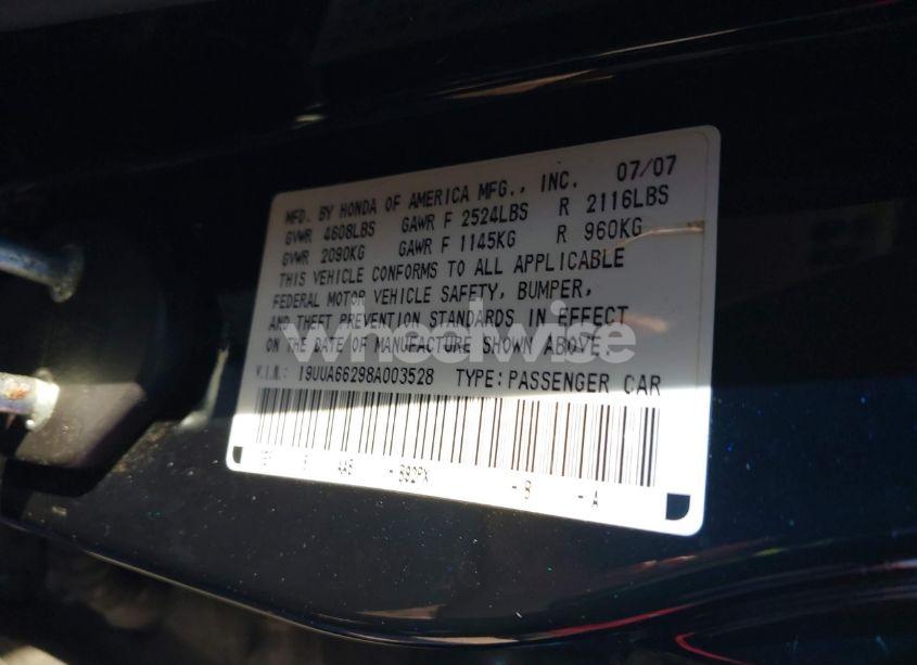 Photo 9 of 2008 Acura Tl 3.2 (VIN 19UUA66298A003528)