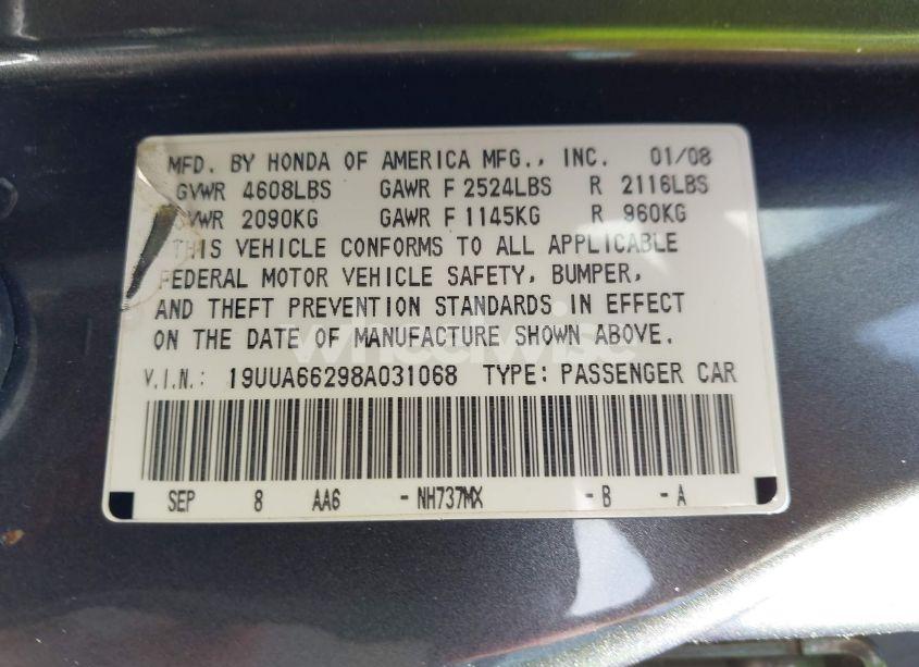 Photo 9 of 2008 Acura Tl (VIN 19UUA66298A031068)