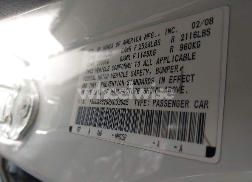 Photo 9 of 2008 Acura Tl 3.2 (VIN 19UUA66298A033645)