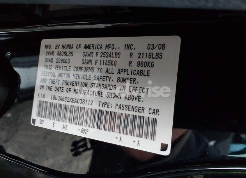 Photo 9 of 2008 Acura Tl 3.2 (VIN 19UUA662X8A038112)