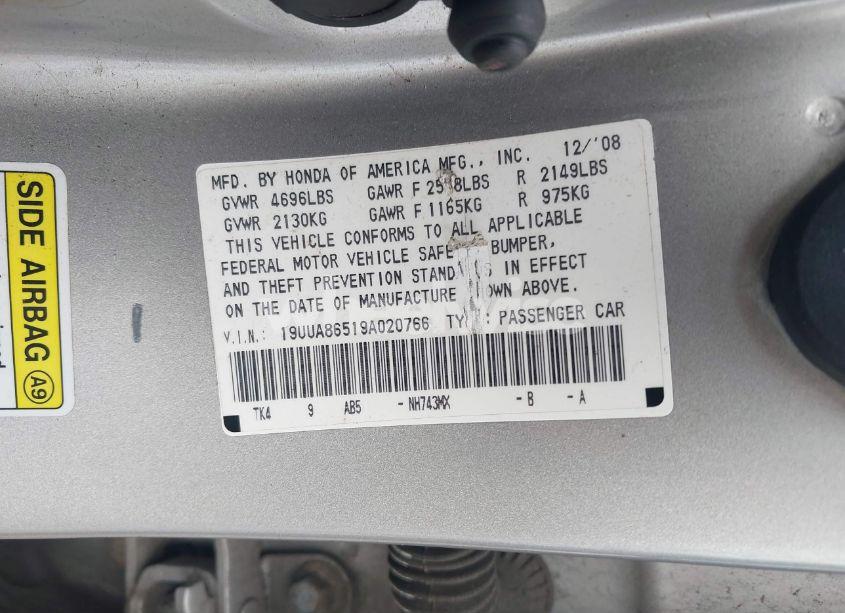 Photo 9 of 2009 Acura Tl 3.5 (VIN 19UUA86519A020766)