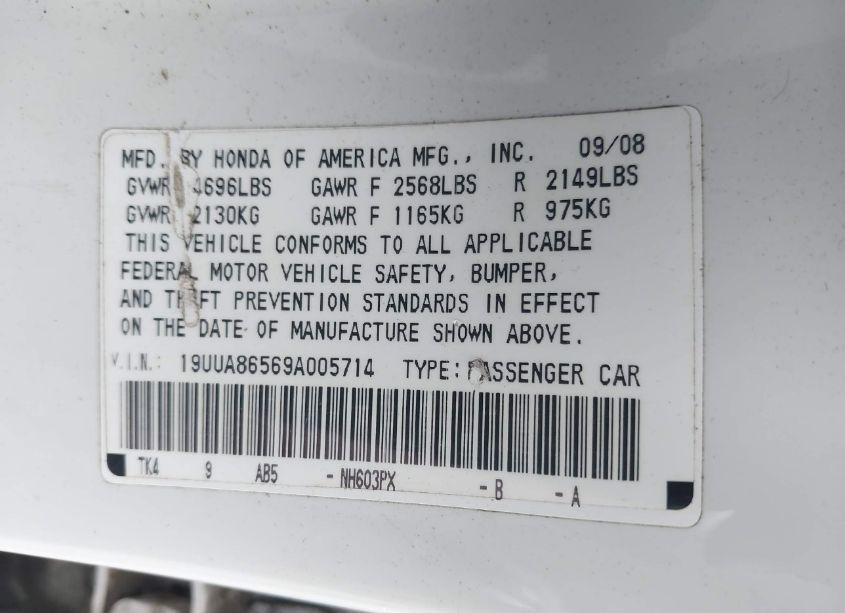 Photo 9 of 2009 Acura Tl 3.5 (VIN 19UUA86569A005714)