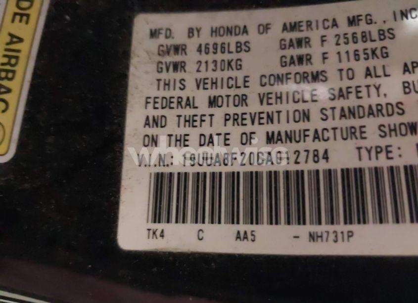 Photo 9 of 2012 Acura Tl 3.5 (VIN 19UUA8F20CA012784)