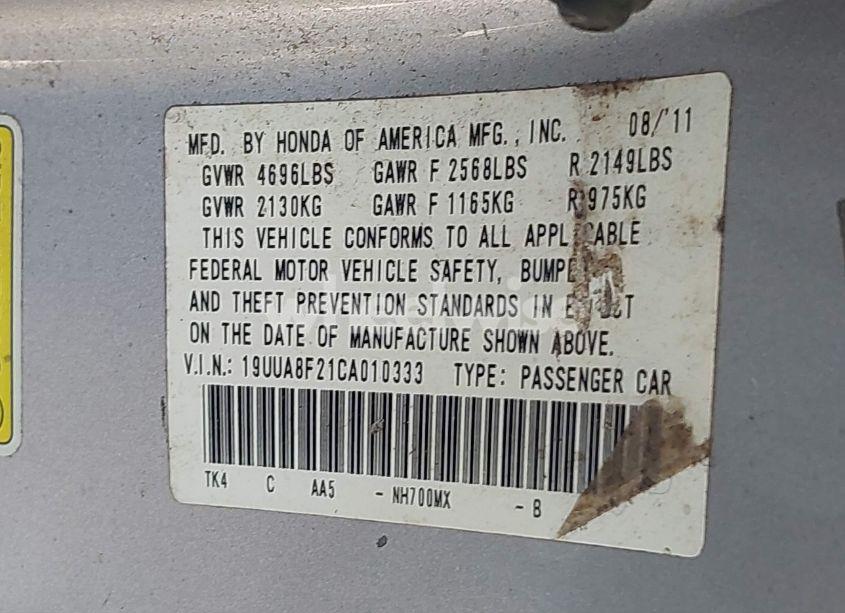 Photo 9 of 2012 Acura Tl 3.5 (VIN 19UUA8F21CA010333)