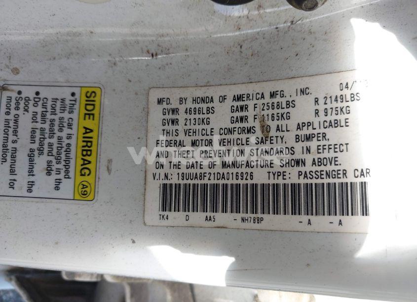 Photo 9 of 2013 Acura Tl 3.5 (VIN 19UUA8F21DA016926)