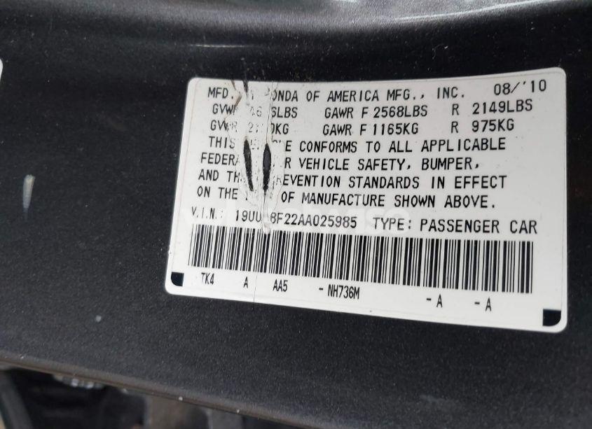 Photo 9 of 2010 Acura Tl 3.5 (VIN 19UUA8F22AA025985)