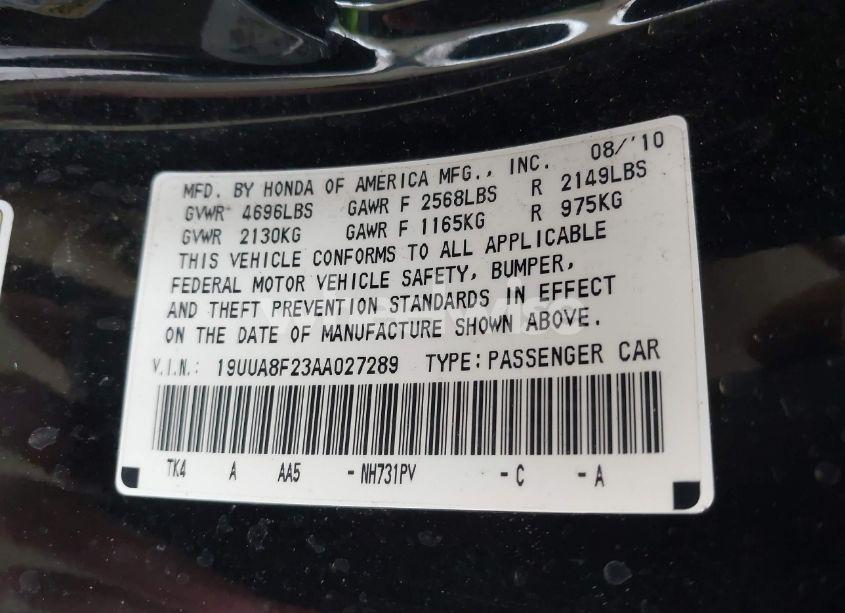Photo 9 of 2010 Acura Tl 3.5 (VIN 19UUA8F23AA027289)