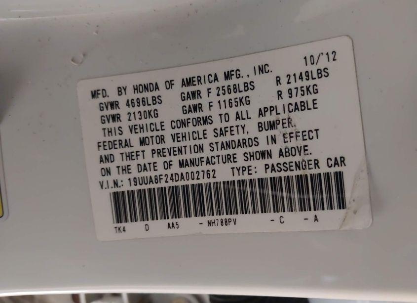Photo 9 of 2013 Acura Tl 3.5 (VIN 19UUA8F24DA002762)