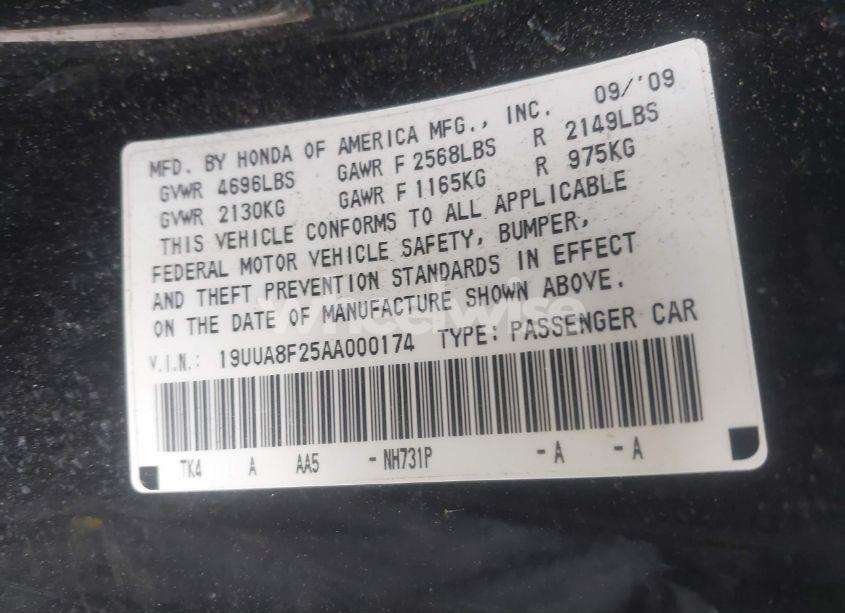 Photo 9 of 2010 Acura Tl 3.5 (VIN 19UUA8F25AA000174)